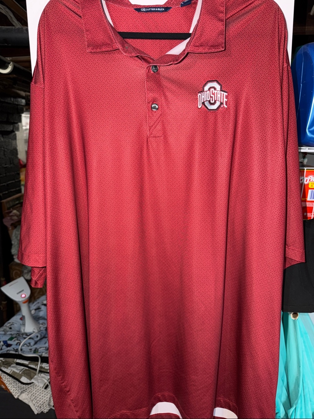 Cutter & Buck Ohio State Red Men's Polo with Team Logo